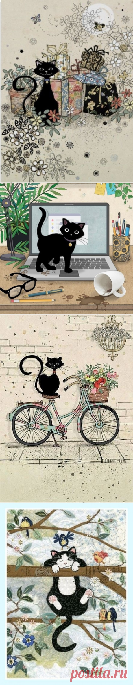 "Жил, да был черный кот"Картинки от Любови Меллис.