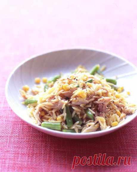 Orzo with Chicken, Corn, and Green Beans, Recipe from Everyday Food, May 2005