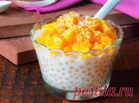 Mango Tapioca In Coconut Milk This Filipino favorite features soft tapioca pearls in coconut milk and a topping of sweet Philippine mangoes.