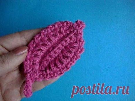 Как вязать листик крючком Урок297- How to crochet leaf - YouTube