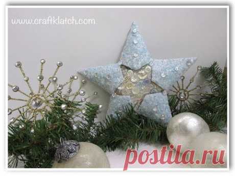 Frosty Christmas Star Recycling Craft Challenge Tutorial  Craft Klatch Christmas Series