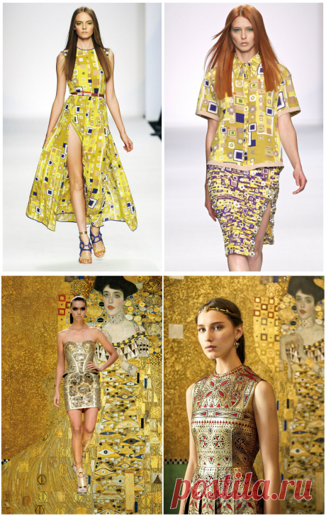 Klimt Clothing Style in Fashion: Canvas as a Source of motivation