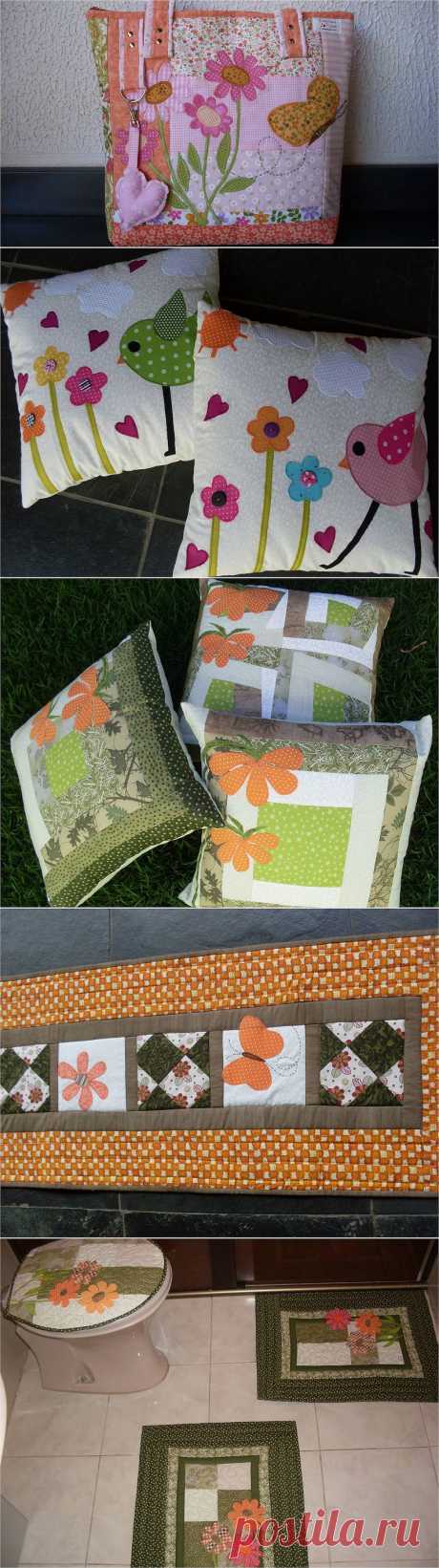 Лоскутные изделия в стиле пэчворк ( сумки, подушки и другое) Fatima Mendes .