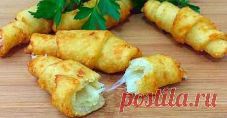 Картофельные рогалики с сыром|Рецепт