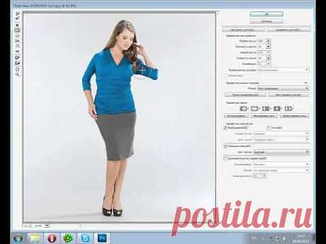 ▶ Как убрать живот в фотошопе. Видеоурок - YouTube