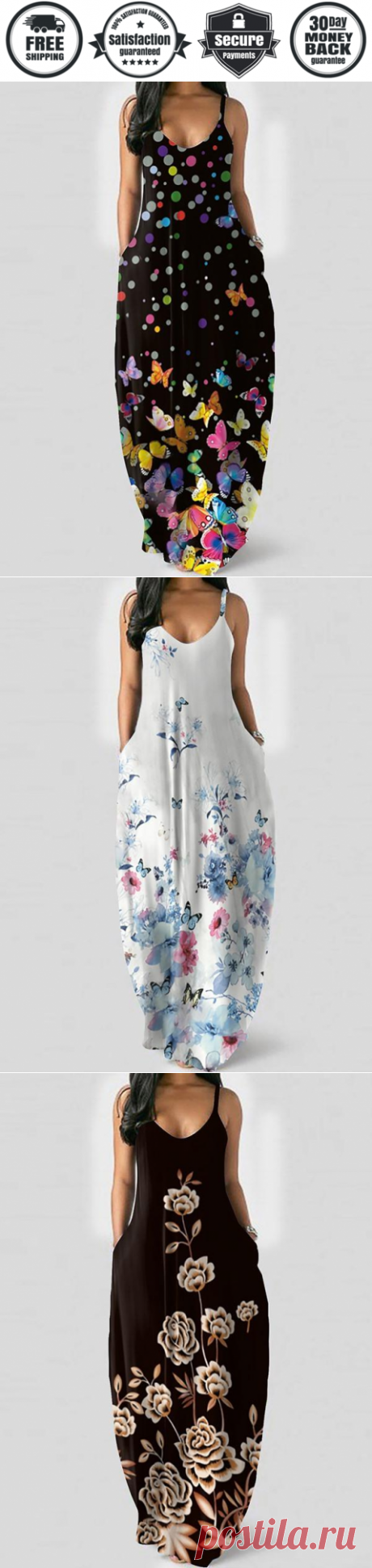 Sexy v neck printed sleeveless women maxi dresses - Cicicloth