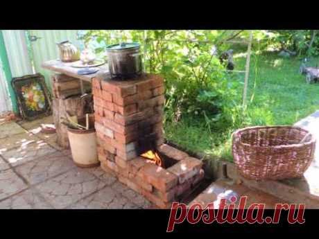 Ракетная уличная печь из кирпича.  Rocket Stove Ideas 54 - Brick Box Rocket Stove