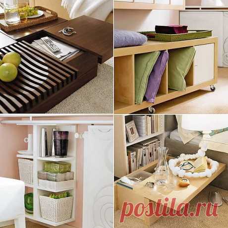 Умная мебель для маленьких квартир: комнаты с практичной и легкой обстановкой.