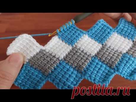 FANTASTIC Crochet Square Pattern Knitting Online Tutorial for beginners Tığ işi örgü Model