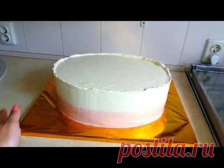 Как выровнять торт масляным кремом / How to smooth buttercream on a cake