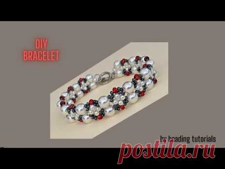 Easy beading. DIY beads jewelry. Beaded bracelet