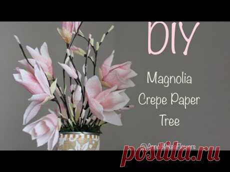 Цветочная композиция из гофрированной бумаги / DIY Crepe Paper Bouquet - YouTube
