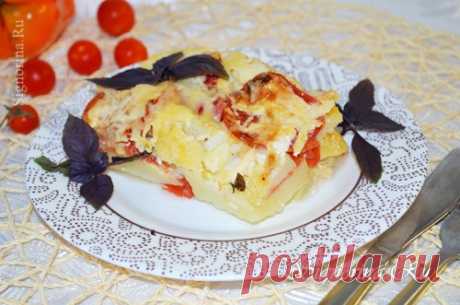 Запеканка из кабачков с помидорами, картофелем и сыром в духовке: рецепт с фото