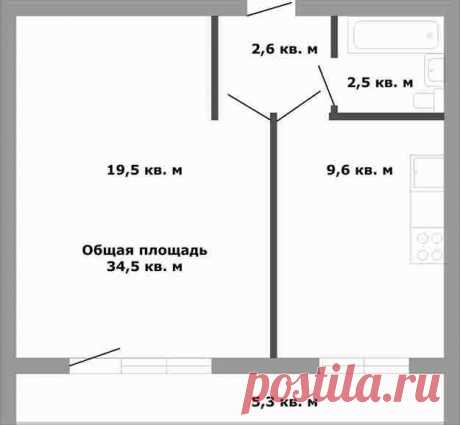 Варианты обустройства однушки — Мой дом