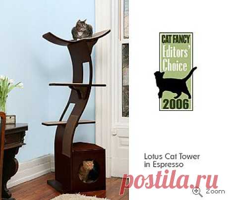 Lotus Cat Tower from The Refined Feline: Modern, Luxury Cat Towers