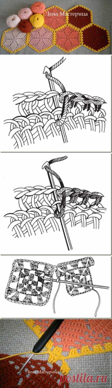 Рекомендации по соединению мотивов, выбора пряжи и крючков для вязания пледа - Ярмарка Мастеров - ручная работа, handmade