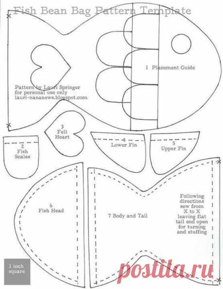 Рыбы-подушки (идеи и выкройка) — Сделай сам, идеи для творчества - DIY Ideas