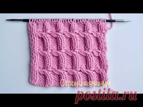 Узоры спицами. Необычный жгут. Knitting patterns. Unusual tourniquet.