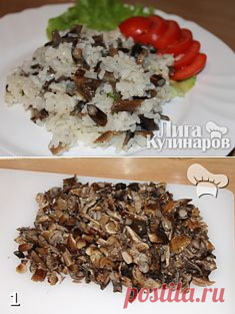 Рис с грибами — рецепт пошаговый от Лиги Кулинаров