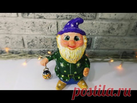 Гномик из соленого теста своими руками.Мастер-класс.DIY. - YouTube