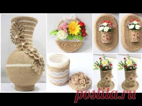 5 Jute craft ideas | Home decorating ideas handmade