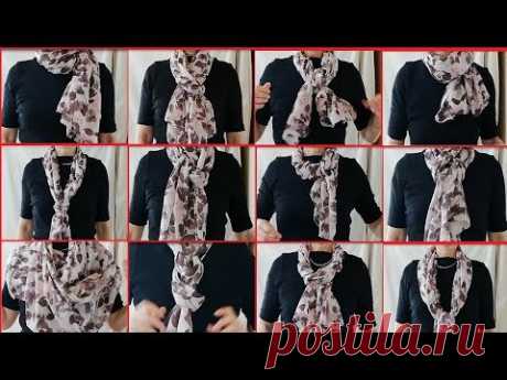 ♥これさえ見ればストールの巻き方は簡単ダイジェスト１６　16 ways to tie a oblong scarf