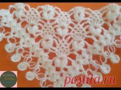 HAVUÇ MODELİ ŞAL YAPILIŞI / CARROT MODEL SHAWL CONSTRUCTION