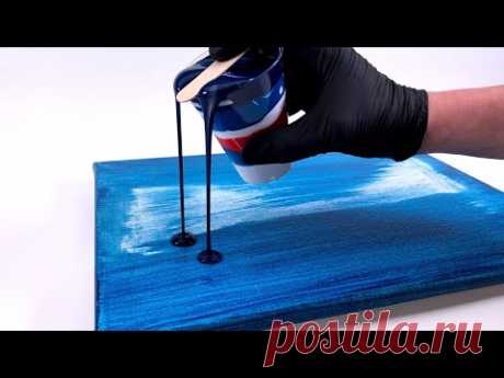 Техника расщепления - Акриловая роспись - Easy Fluid Art