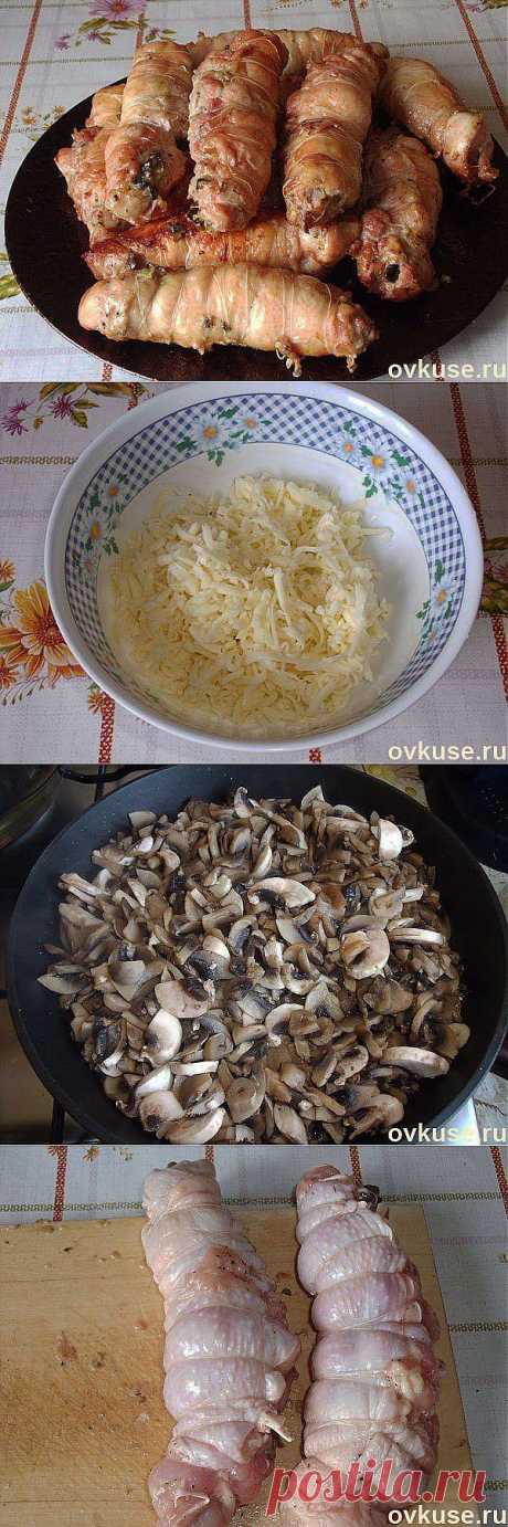 Куриные рулеты с грибами - Простые рецепты Овкусе.ру