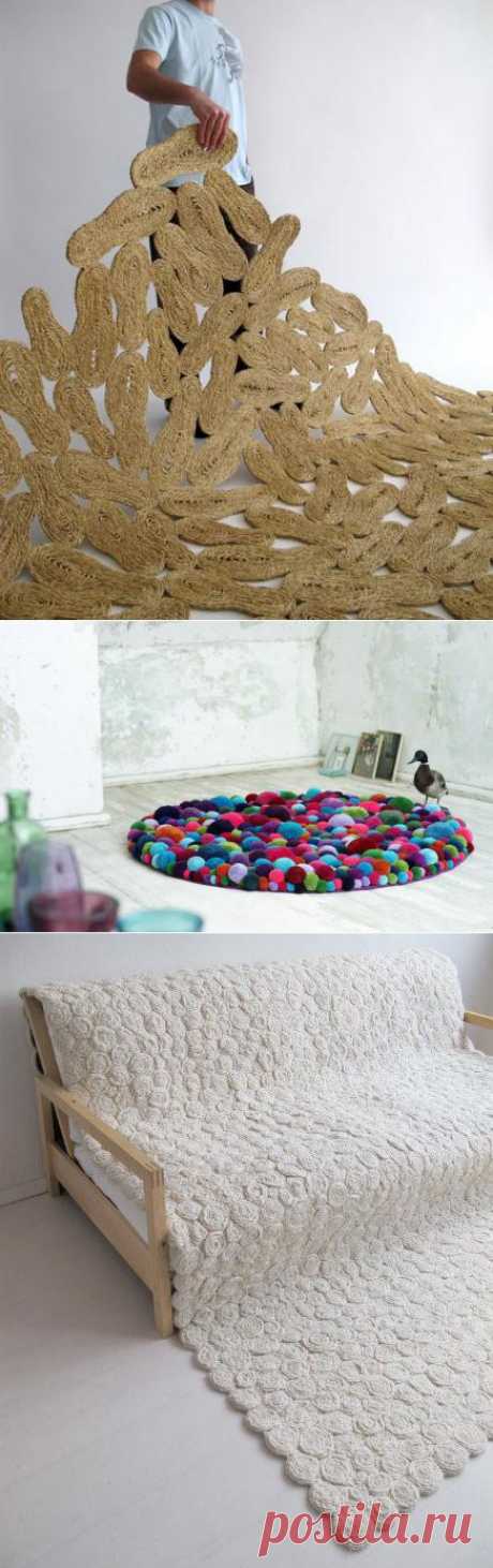Оригинальные идеи для необычных самодельных ковров.