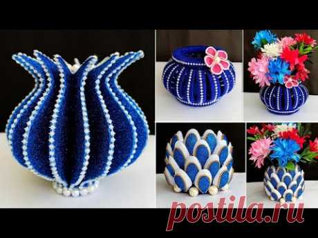 3 Superb Handmade Flower Vase for Home Decor using Plastic Bottle and Plastic Spoons - DIY Crafts