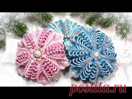 ❄️ Новогодние снежинки своими руками из фоамирана ❄️ diy christmas ornaments snowflake