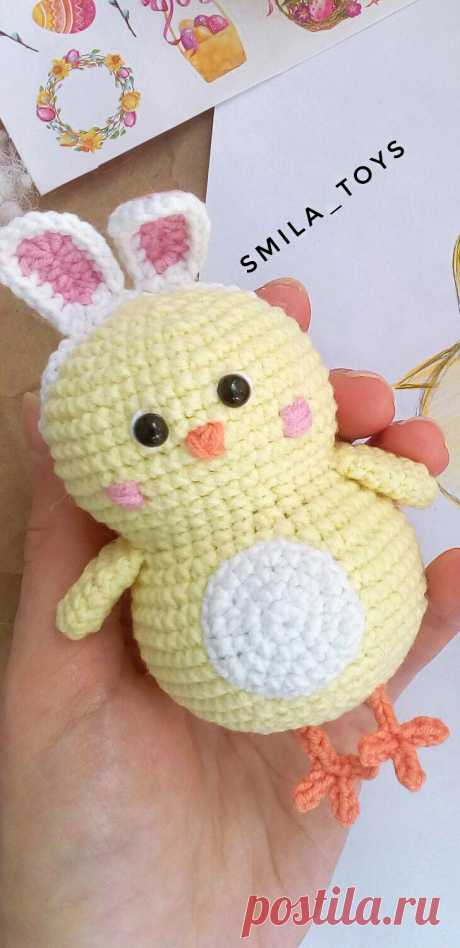 PDF Цыпленок Цыпа крючком. FREE crochet pattern; Аmigurumi bird patterns. Амигуруми схемы и описания на русском. Вязаные игрушки и поделки своими руками #amimore - Цыпленок, Пасха.