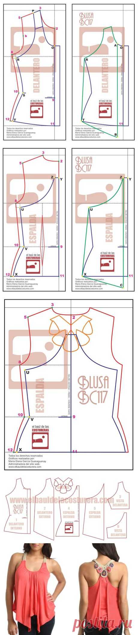 Blusa BC117 | EL BAÚL DE LAS COSTURERAS