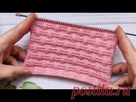 Checker Knit Stitch Pattern | Schachbrettmuster stricken | Punto Scacchiera | Point Damier au Tricot