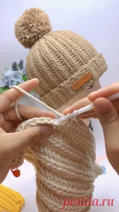 crochet hat stitch #diy #crochet #crochethat