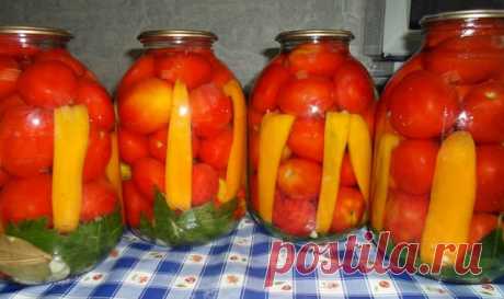Маринованные помидоры с болгарским перцем
