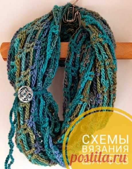 22 схемы вязания шарфа крючком, с описанием и мастер-классами