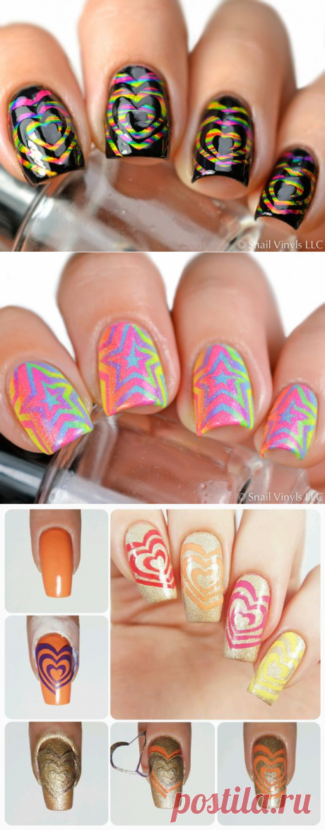 I "Heart" Swirls Nail Vinyls – Snail Vinyls