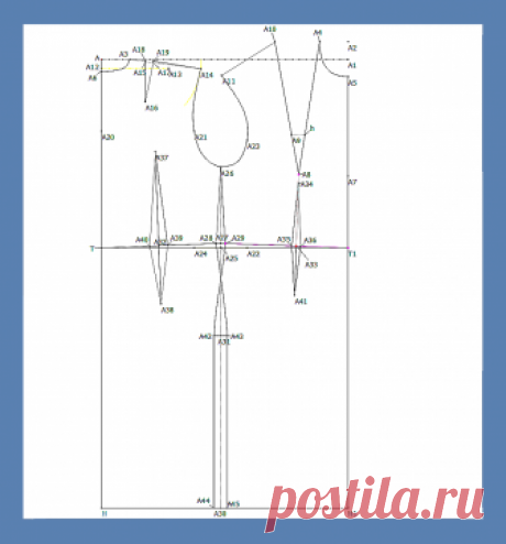 Построение выкройки платья - Блог Елены Фоменковой Блог Елены Фоменковой