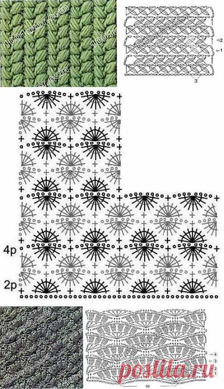 УЗОРЫ ПЛОТНОГО ВЯЗАНИЯ СО СХЕМАМИ.
