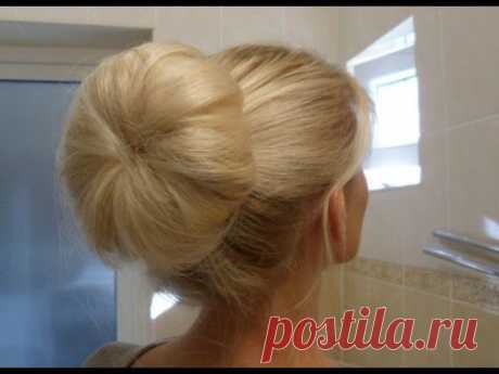 ♡ КРАСИВЫЙ ПУЧОК БЕЗ ШПИЛЕК ♡ How To: Quick Messy Bun ♥ Clip Hair Extensions