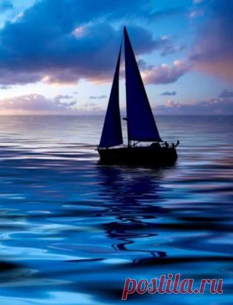 Beautiful blues ~ sky, sea, sail. | ~SAIL AWAY~