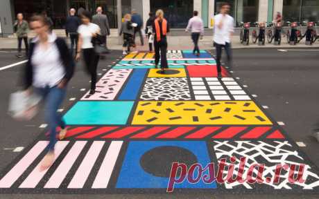 В Лондоне вместо привычных пешеходных переходов появились рисунки французского дизайнера — Дизайн и архитектура на TJ