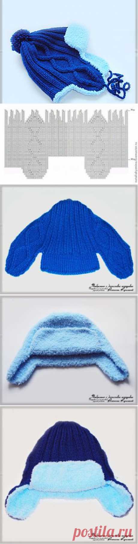 Зимняя вязаная шапочка на ребенка 1,5 - 2-х лет - Ярмарка Мастеров - ручная работа, handmade