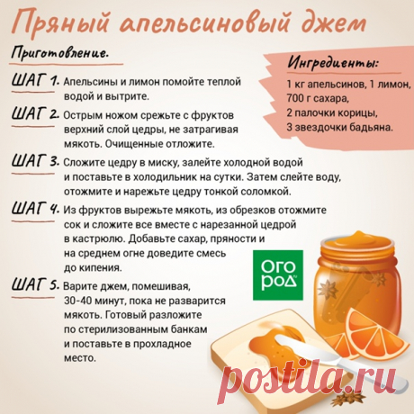 Любите открывать новые вкусы? Попробуйте приготовить ароматный апельсиновый джем!