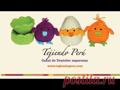 Pollitos tejidos en crochet (amigurumi) Parte 1 - YouTube