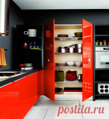 28-red-and-black-kitchen.jpg (1100×1200)