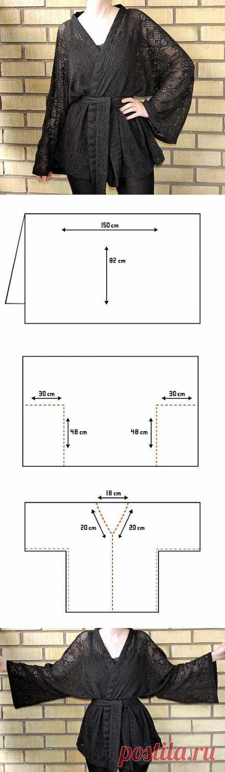 Выкройка кимоно / Простые выкройки /