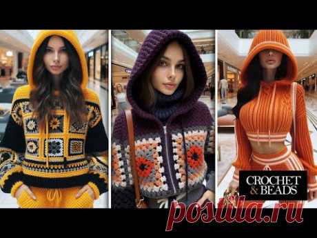 Hoodies & Tracksuits knitted with wool | crocheting ideas